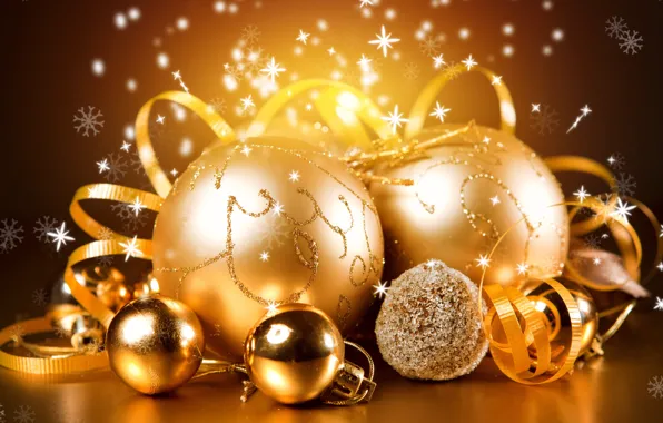 Зима, шарики, украшения, шары, игрушки, Новый Год, Рождество, декорации