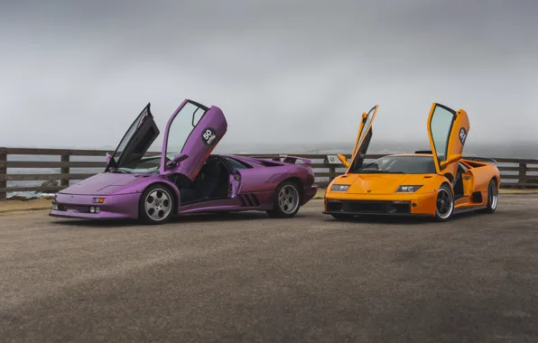 Lamborghini, Orange, Diablo, Violet