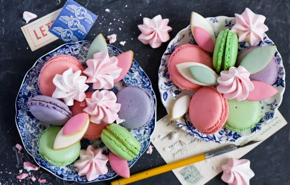 Печенье, сладкое, Anna Verdina, Macaron, безе