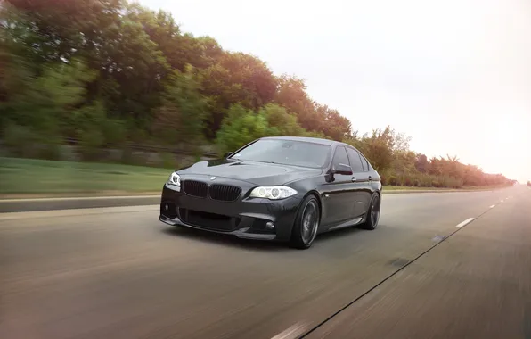 Картинка дорога, чёрный, bmw, бмв, скорость, black, road, speed