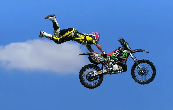 Картинка прыжок, спорт, мотоцикл