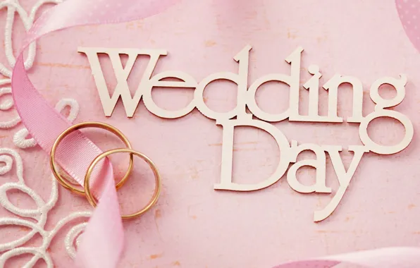 Картинка цветы, кольца, pink, свадьба, flowers, background, day, ring
