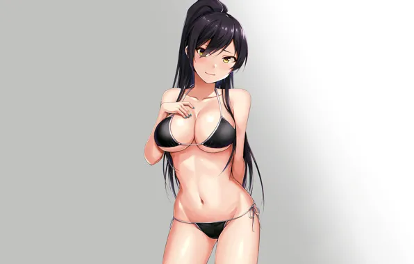 Girl, sexy, cleavage, long hair, boobs, anime, beautiful, pretty