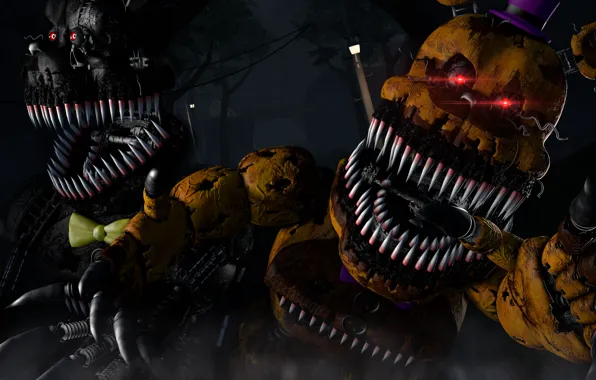 Зубы, клыки, механические куклы, Пять ночей у Фредди, Five Nights at Freddy`s