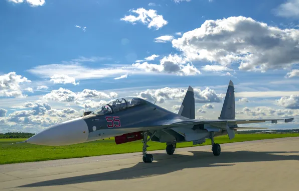 Картинка истребитель, Sukhoi, многоцелевой, Su-30SM