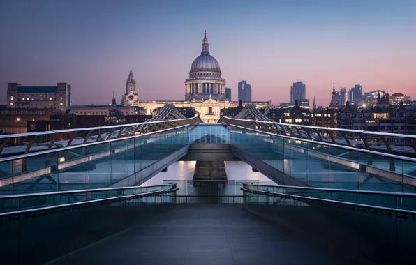 Картинка мост, Англия, Лондон, Собор Святого Павла