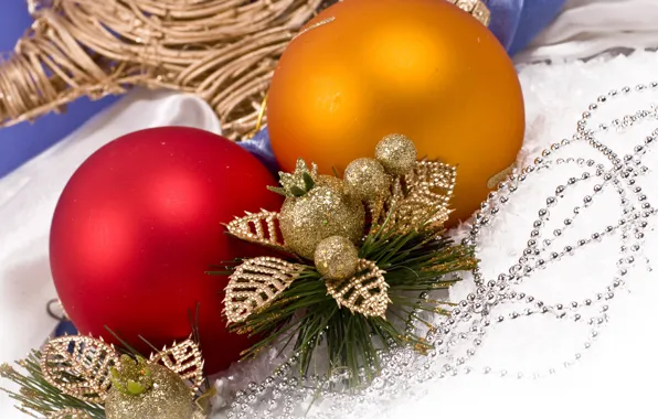 Картинка украшения, красный, игрушки, звезда, шар, Новый Год, Рождество, декорации
