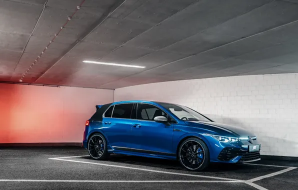 Volkswagen, Light, Blue, Golf, Golf R, ABT