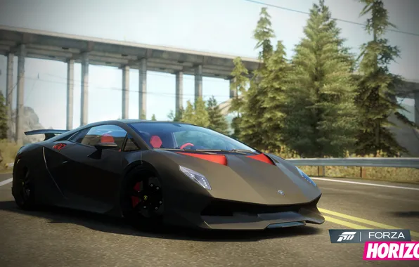 Суперкар, forza horizon, lamborghini sesto elemento, 3D рендринг