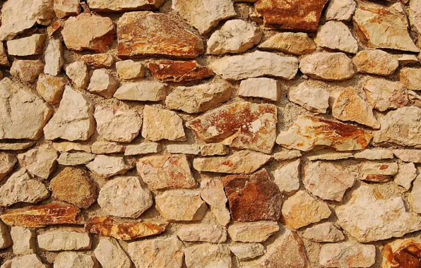 Wall, Red, yellow, pattern, blocks of stone