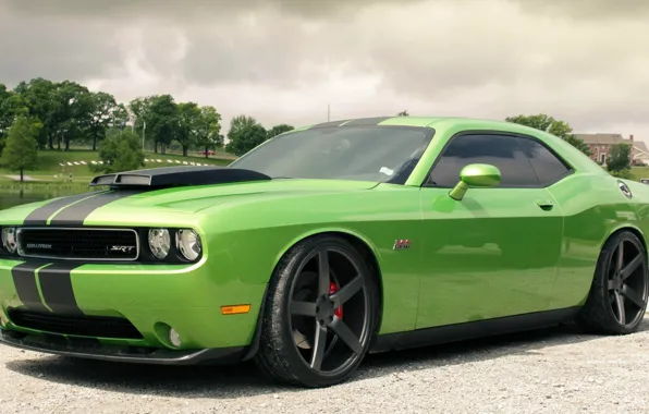 Картинка Облака, Парк, Dodge, SRT8, Challenger