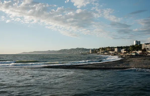 Море, пляж, берег, черное море, sea, Сочи, Sochi