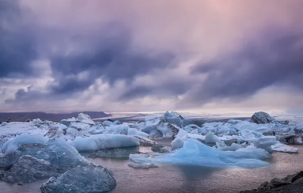 Картинка лед, море, природа, айcберги