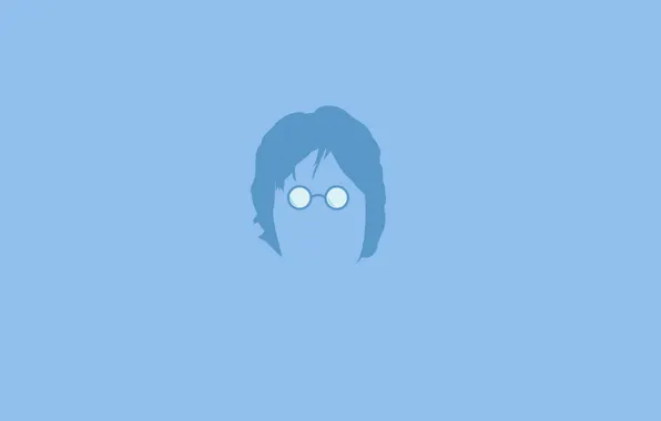 Картинка абстракция, лицо, музыка, очки, Джон Леннон