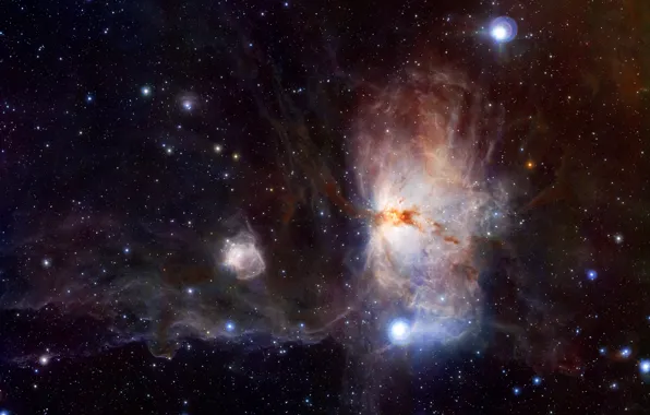 Звезды, туманность, nebula, NGC 2024, орион