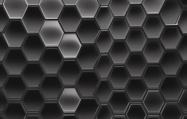Обои, черный, серебро, соты, wallpaper, silver, серебрянный, black