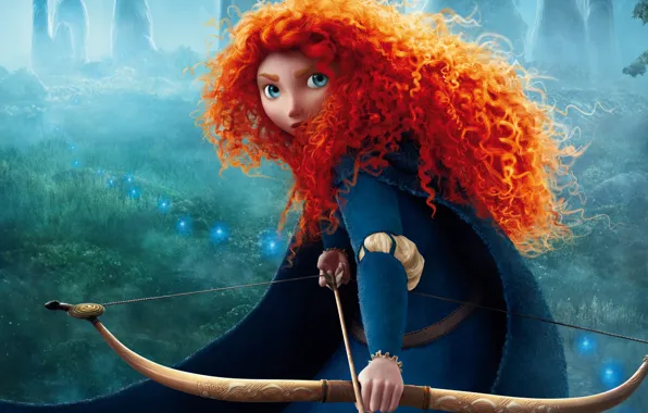 Мультфильм, pixar, brave, Brave's Princess Merida
