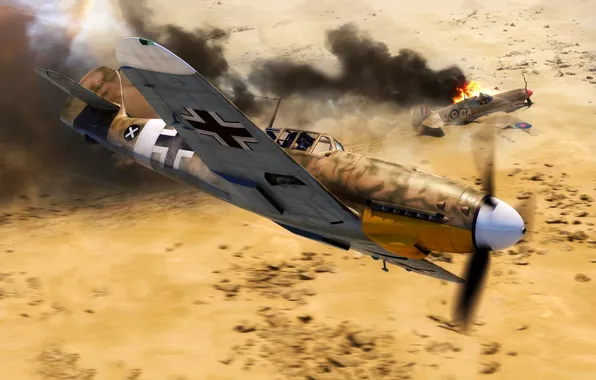 Messerschmitt, Bf-109, Luftwaffe, Gustav, Боевой самолёт, Bf. 109G-2