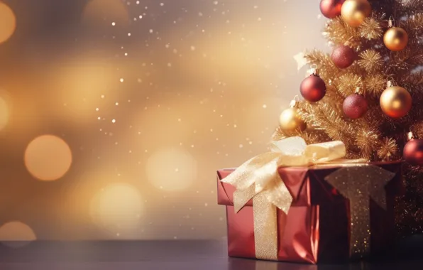 Шарики, огни, игрушки, блеск, Рождество, подарки, Новый год, ёлка