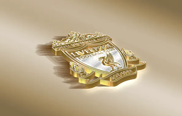 Logo, Golden, Football, Liverpool FC, YNWA, Soccer, Emblem, English Club