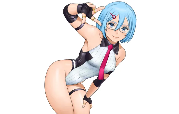 Girl, sexy, anime, blue eyes, beautiful, short hair, pretty, Nico
