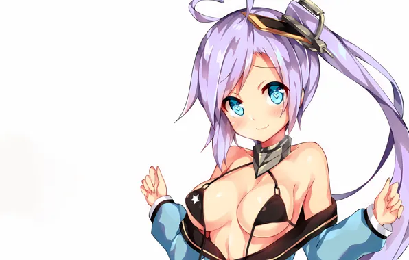 Girl, sexy, cleavage, long hair, boobs, anime, Portland, beautiful