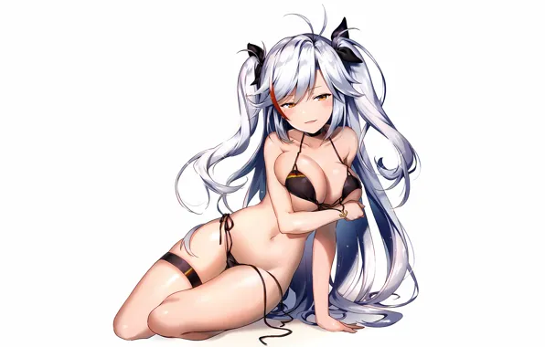 Girl, sexy, cleavage, long hair, boobs, anime, beautiful, twintails