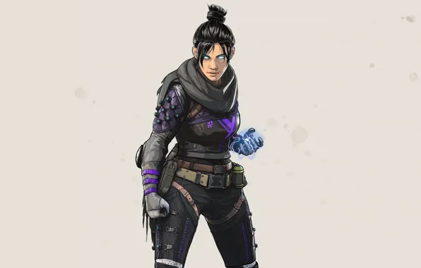 Игра, серый фон, персонаж, ниньдзя, Apex Legends