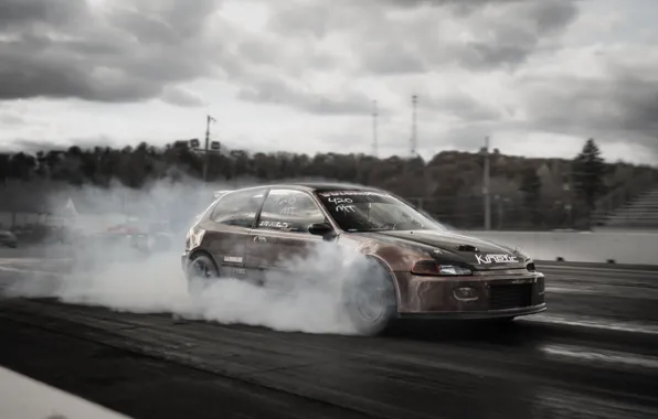 Картинка drift, Honda, civic, drag