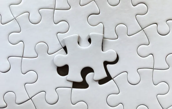 White, puzzle, cardboard