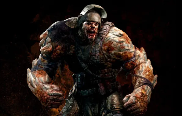 Horror, zombie, blood, game, soldier, boss, muscles, men