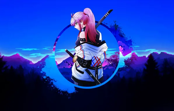 Аниме, Anime, Darling in the FranXX, Милый во франксе, Zero Two, Anime Girl, Аниме Девшука