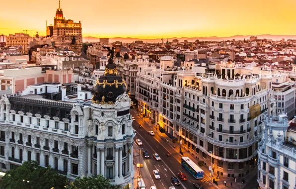 Картинка city, Spain, buildings, Madrid