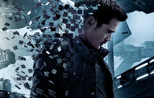Абстракция, город, кубики, вспомнить всё, colin farrell, колин фарелл, total recall
