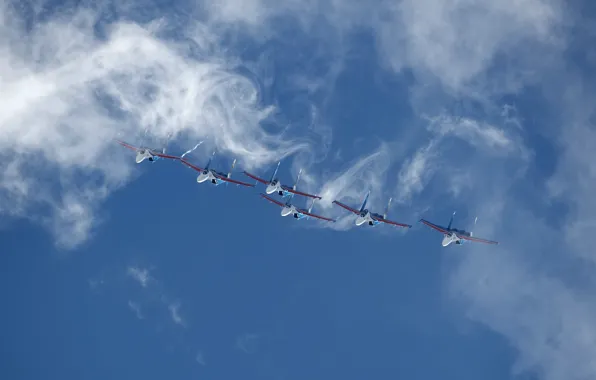 Su-27, Russian Air Force, Russian knights, aсrobatic team