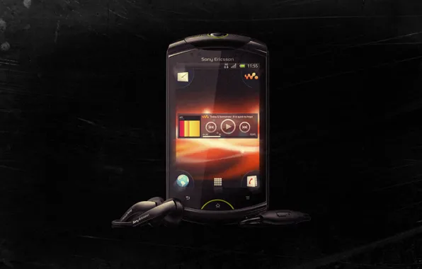 Музыка, проигрыватель, черный фон, with live walkman, sony ericsson