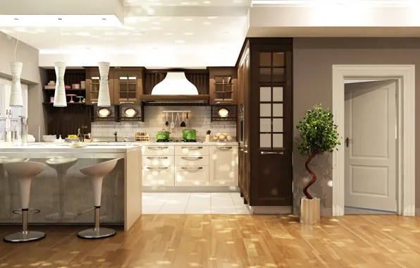 Дизайн, дверь, кухня, шкаф, Design, гарнитур, Interior, Kitchen