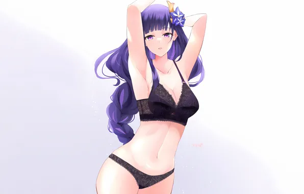 Girl, sexy, lingerie, pantsu, bra, cleavage, panties, long hair