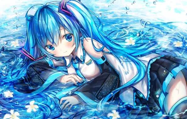 Девушка, Hatsune Miku, Vocaloid, Вокалойд