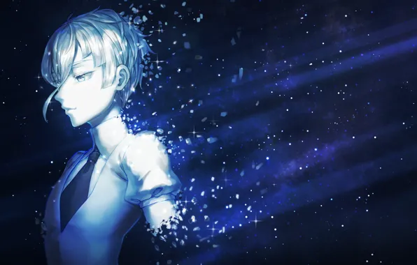 Взгляд, девушка, осколки, аниме, Houseki no Kuni, Страна Самоцветов