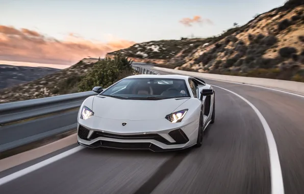 Вечер, Lamborghini, суперкар, Aventador S