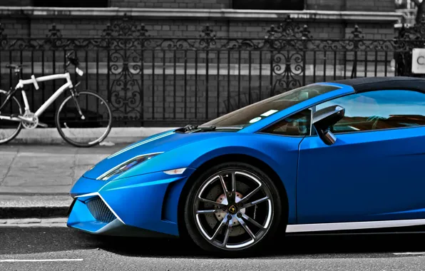 Lamborghini, gallardo, blue, LP570-4, matte, performante