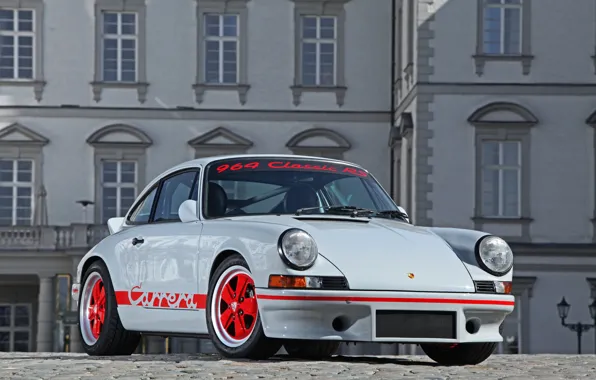 Porsche 911, Front, Coupe, Grey, 964, Porshce, Red wheels, DP Motorsport