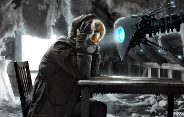 Взгляд, стол, помещение, Romantically Apocalyptic