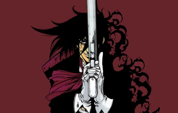 Взгляд, пистолет, вампир, Hellsing, Хеллсинг