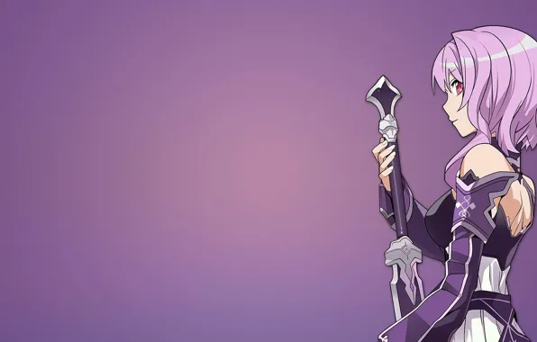 Girl, sword, game, armor, anime, ken, blade, MMORPG
