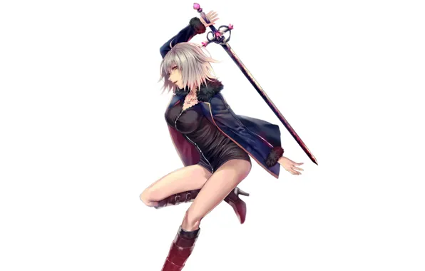 Девушка, меч, Fate/Grand Order, Joan Alter, Redapple999, Joan of Arc Fate/Apocrypha