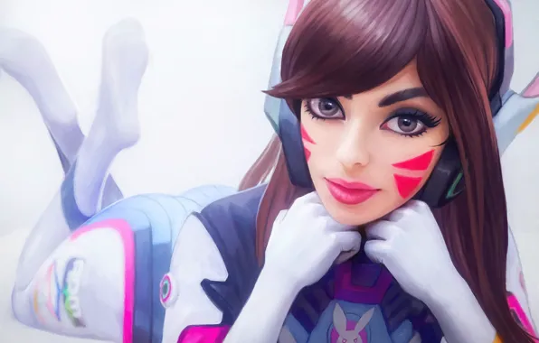 Взгляд, Девушка, Overwatch, D.Va