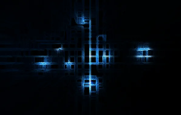 Картинка линии, синий, Inside the CPU