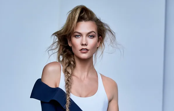 Взгляд, девушка, модель, портрет, коса, Karlie Kloss